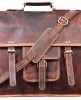 Genuine Buffalo Leather Briefcase Bag Men's Messenger Brown Work Laptop Bag
